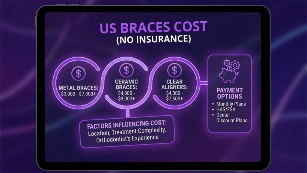 Cost of Braces Without Insurance US 2026 Brass Smile.