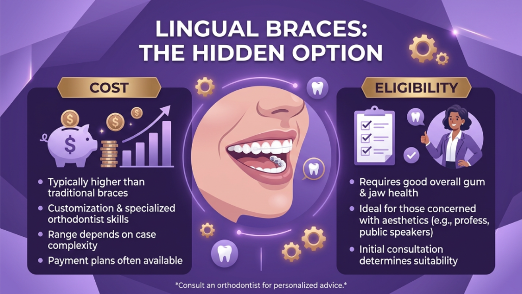 Lingual Braces: The Hidden Option Cost, Eligibility Brass