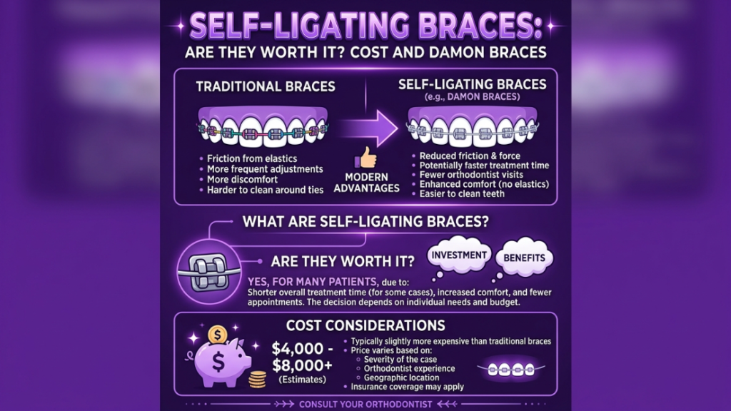 Self-Ligating Braces: Are They Worth It? Cost and Damon.