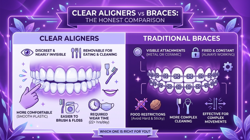 Clear Aligners vs Braces: The Honest Comparison Brass Smile